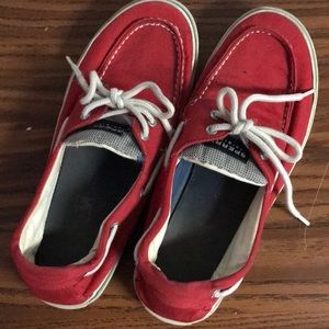Red Sperry Boat Shoes